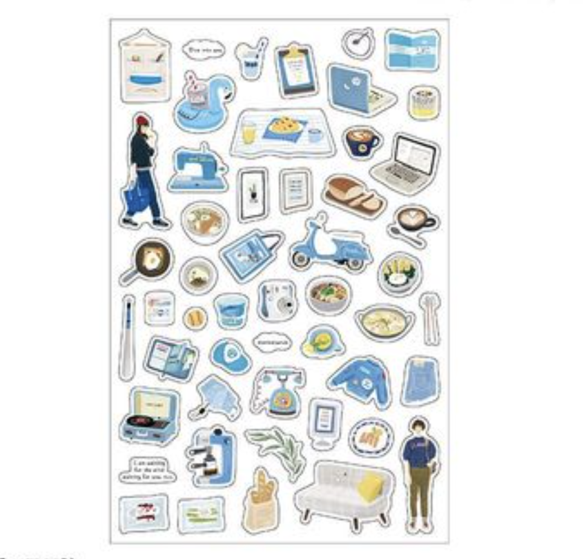 Sticker style hàn infeel.me to make each day count trang trí sổ tay journal | bsb310