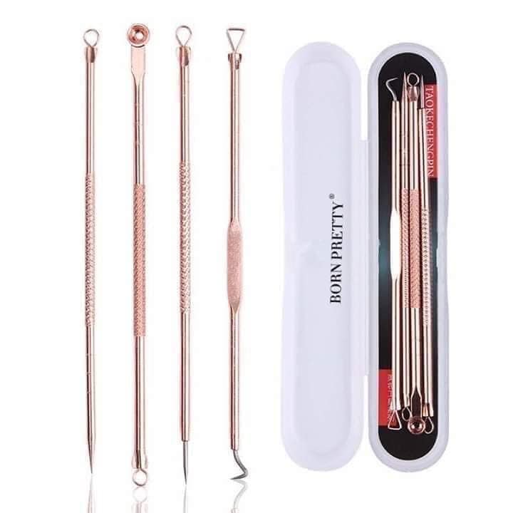 Bộ 4 Dụng Cụ 8 Đầu Nặn Mụn Cao Cấp