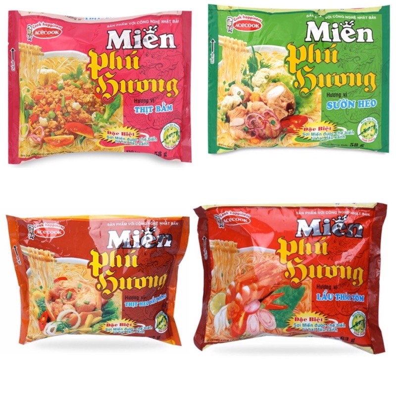 (Thùng 24 gói ) Miến Phú Hương Thịt Bằm 55gr