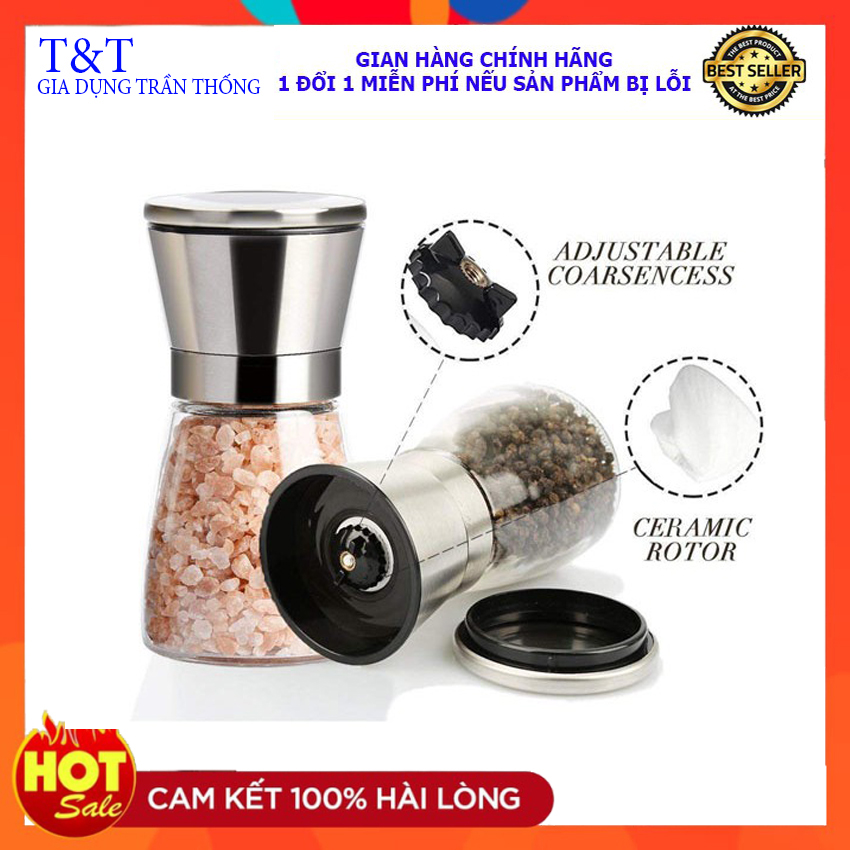 Cối xay tiêu cầm tay mini - Dụng cụ xay tiêu tiện dụng bằng tay