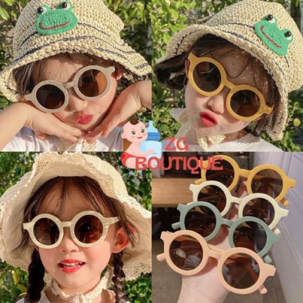 Giá bán Kính mắt trẻ em, kính mát thời trang cho bé gái, bé trai, kính mắt trẻ em chống nắng phong cách Vintage ZG Boutique