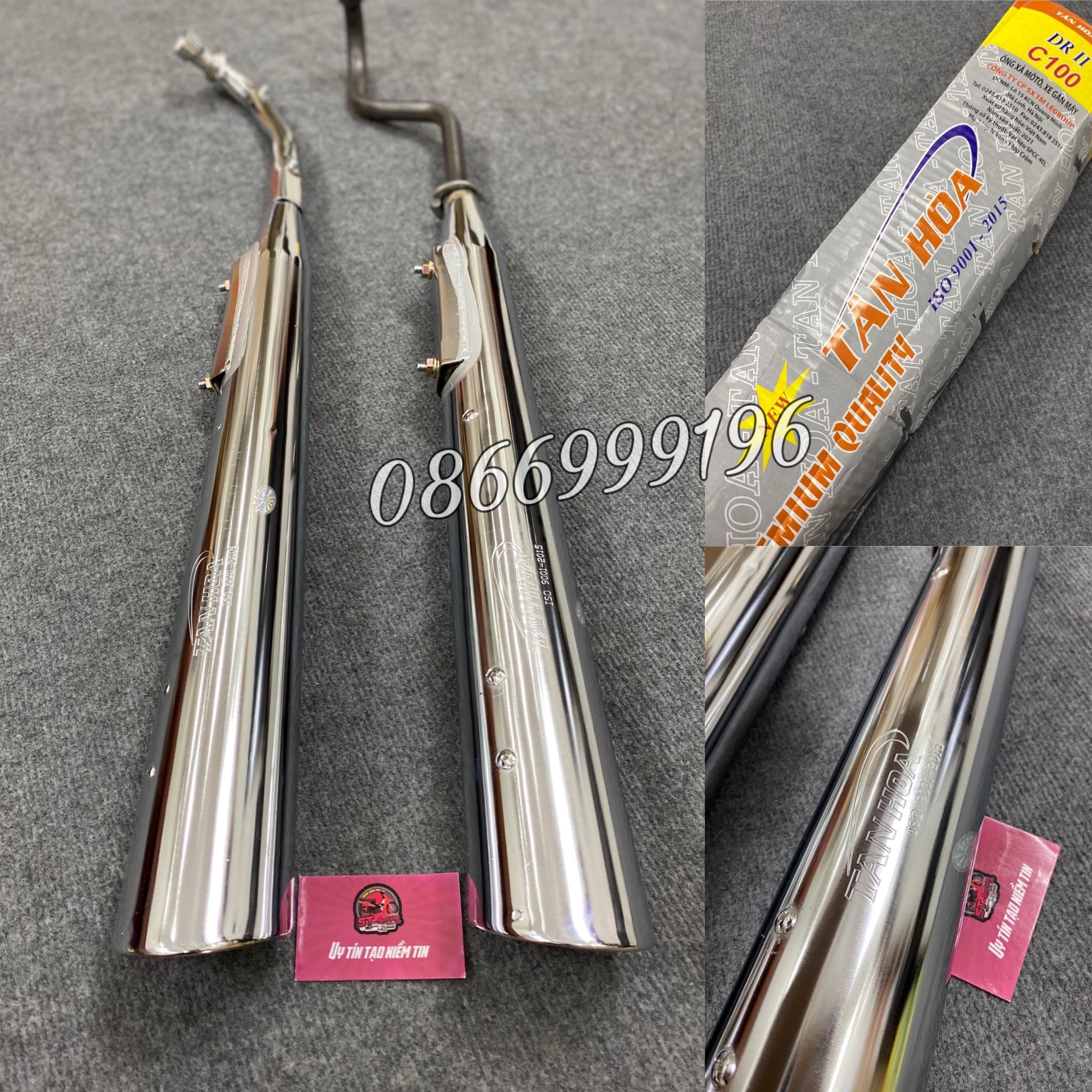 Pô tân hòa đít vát dáng 2543 lắp cho dream - wave 50cc, 100cc