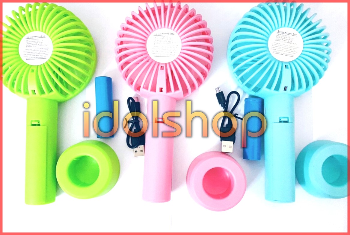 QUẠT MINI TÍCH ĐIỆN CẦM TAY CÓ ĐẾ N9 (Kèm pin sạc + cáp sạc)