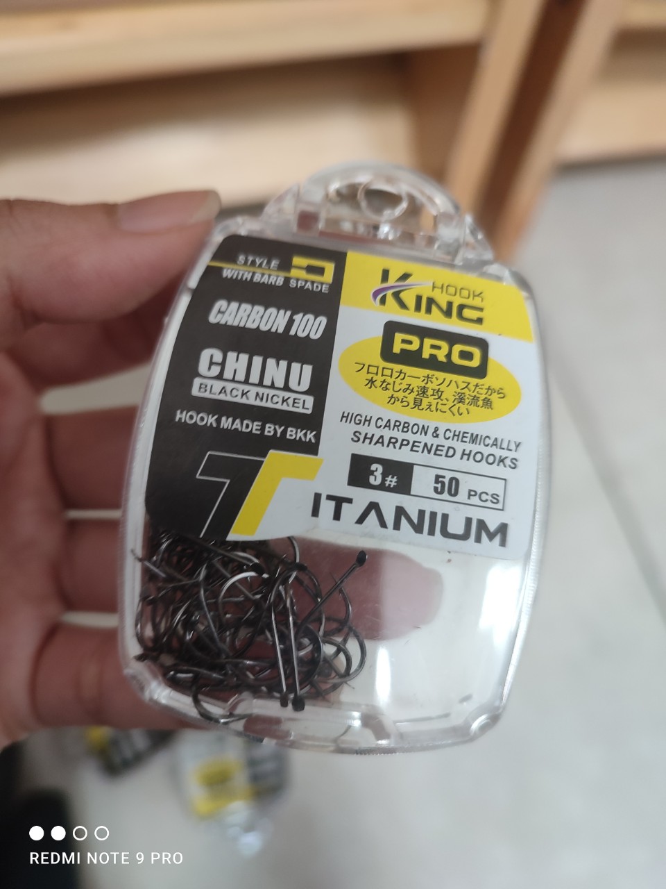 [Ảnh thật] Lưỡi câu cá Kinghook Pro Chinu (Đen + Đít dẹp)