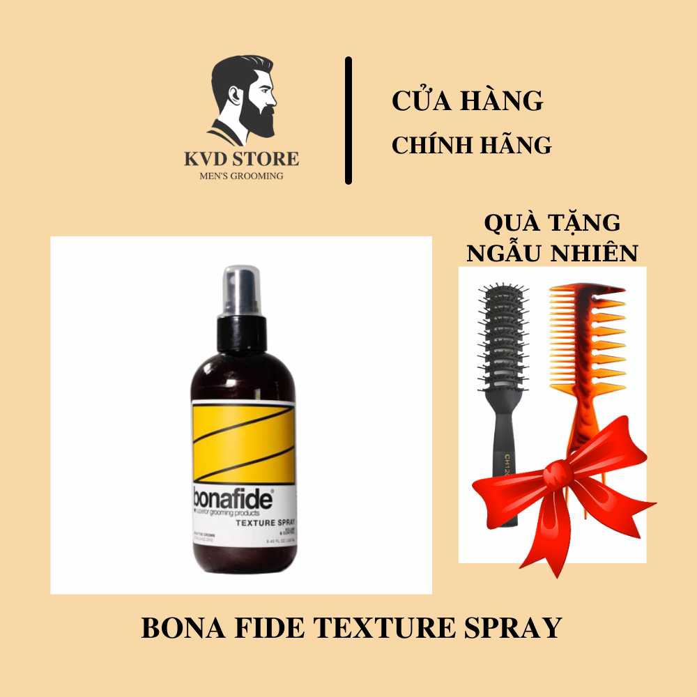 Xịt tạo phồng tóc bona fide texture spray - pre styling 250ml