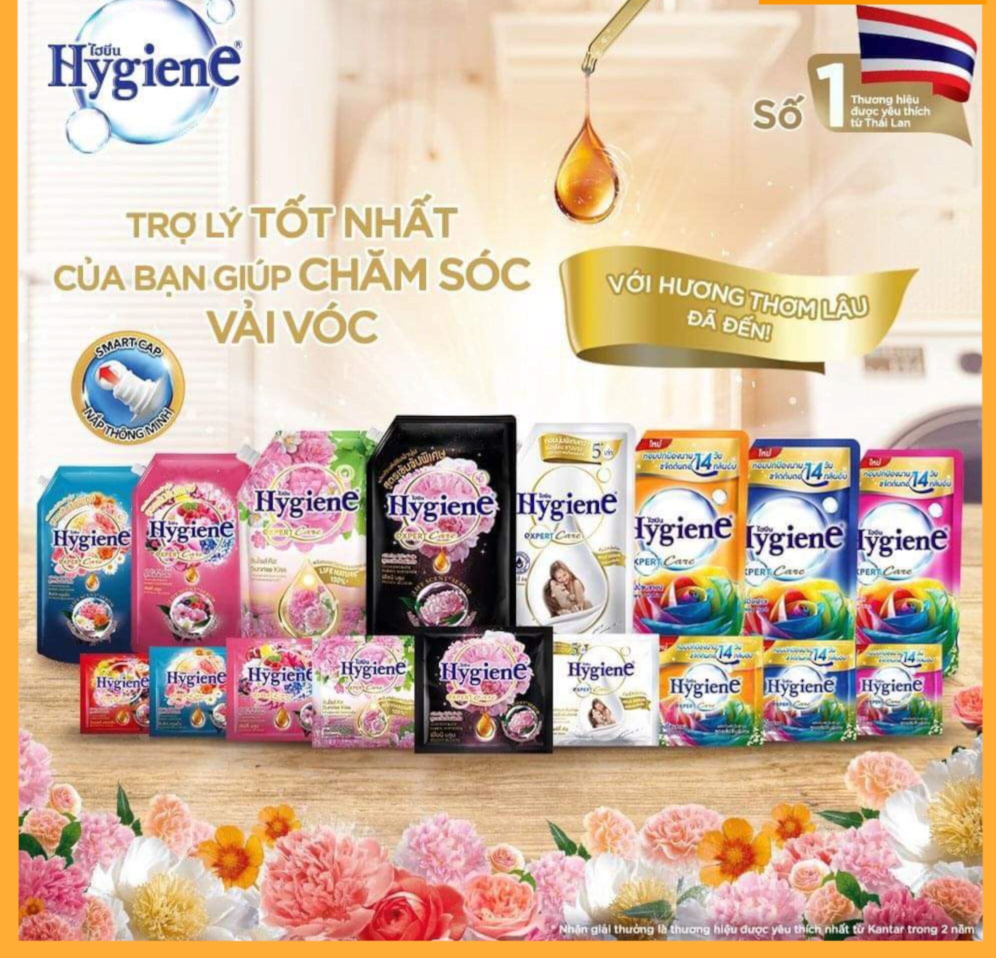 Nước Xả Vải Hygiene Thái Lan Đậm Đặc 1150ml