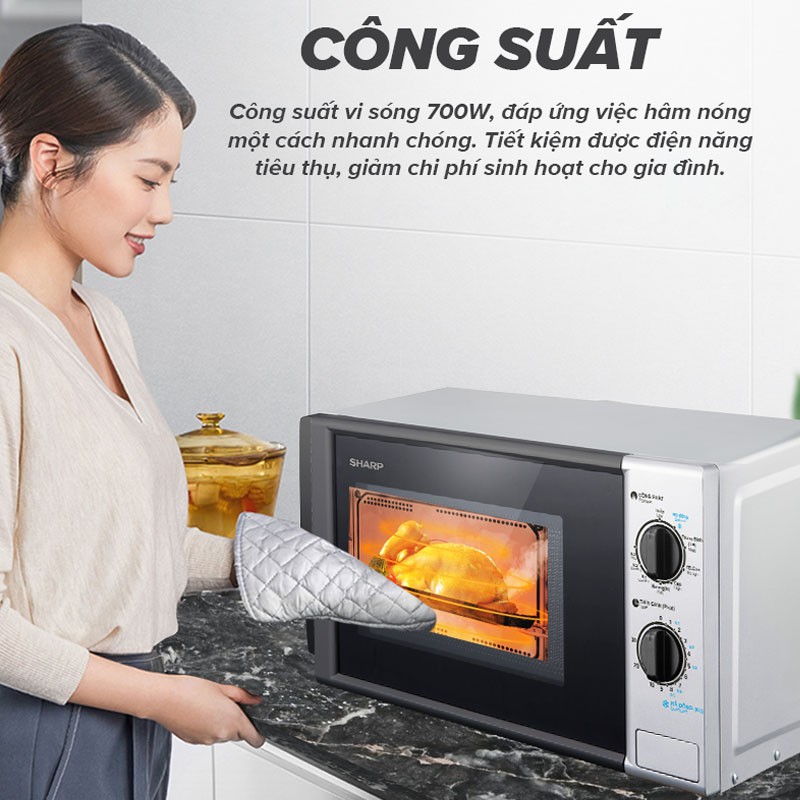Lò vi sóng Sharp có nướng R-G225VN - 20 lít
