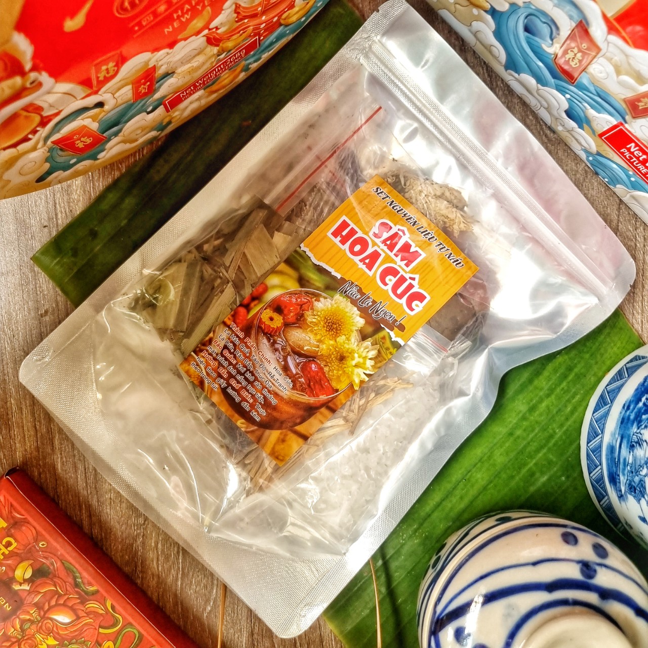 Set ginseng chrysanthemum 7 taste full material (cooked 4-5L)