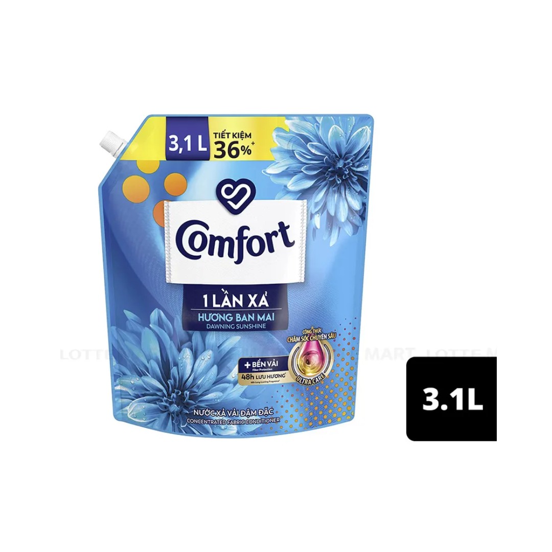 Nước xả vải làm mềm vải comfort incense board plum 1 lần xả túi 3.1L/3.8L