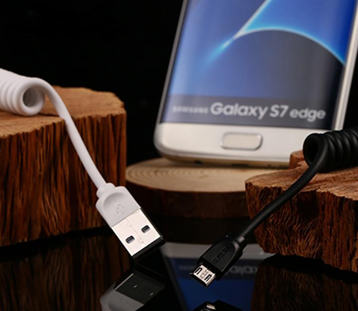 Cáp sạc lò xo Remax Rc-117m cổng MicroUSB