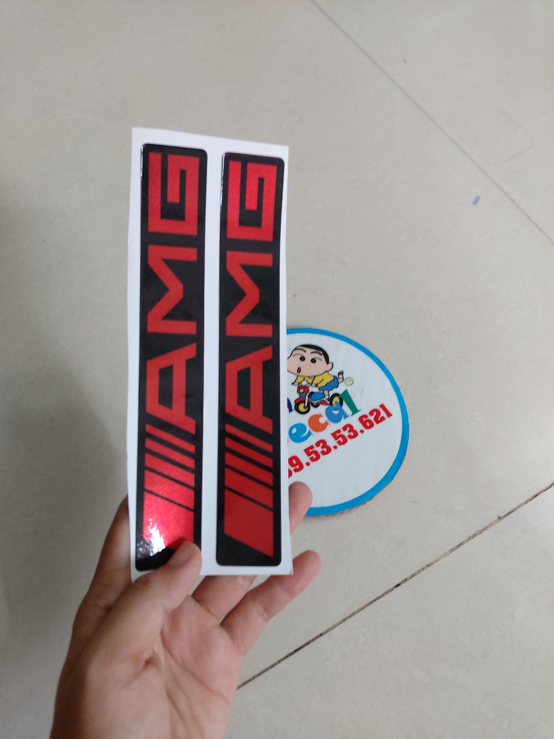 Tem dán phuộc gấp xi AMG