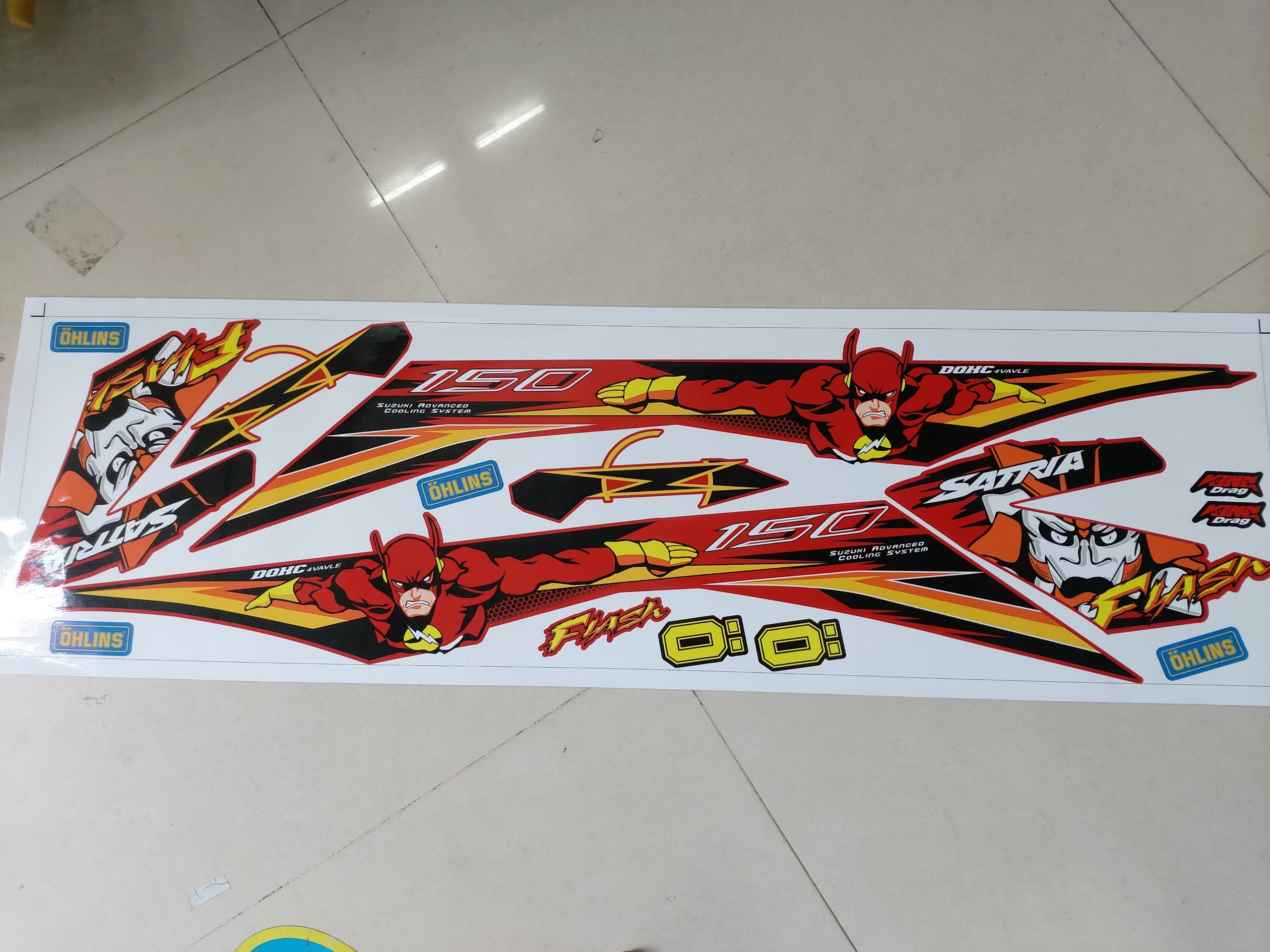 Tem xe satria suzuki f150 siêu tốc độ