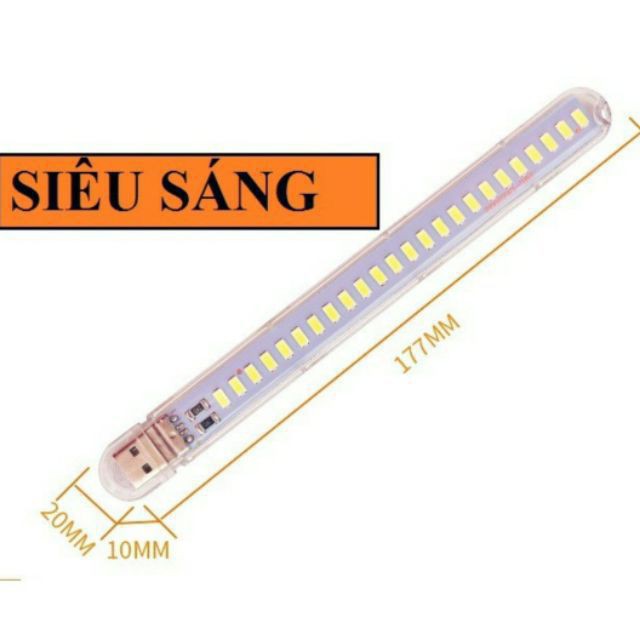 Thanh Đèn Led 24 Bóng Cắm Cổng Usb 18cm