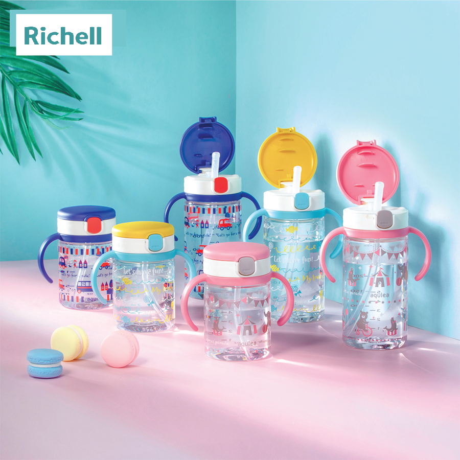 BÌNH ỐNG HÚT AQ RICHELL 200ML HỒNG CIRCUS