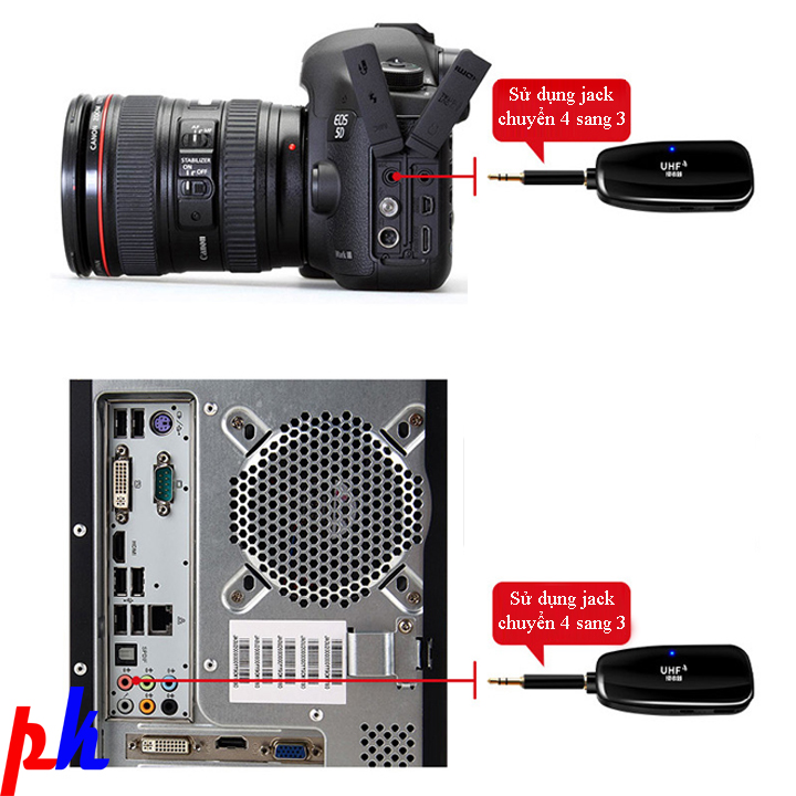 Micro cài áo không dây cho điện thoại, camera P12L
