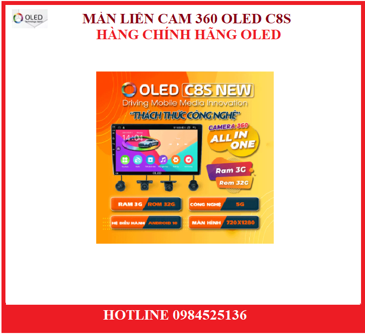 Màn hình liền camera 360 C8s New cho xe Toyota, camry, vios, morning, i10, xpander, suzzuki, mazda,... - thách thức công nghệ với giá tiền phù hợp mọi khách hàng