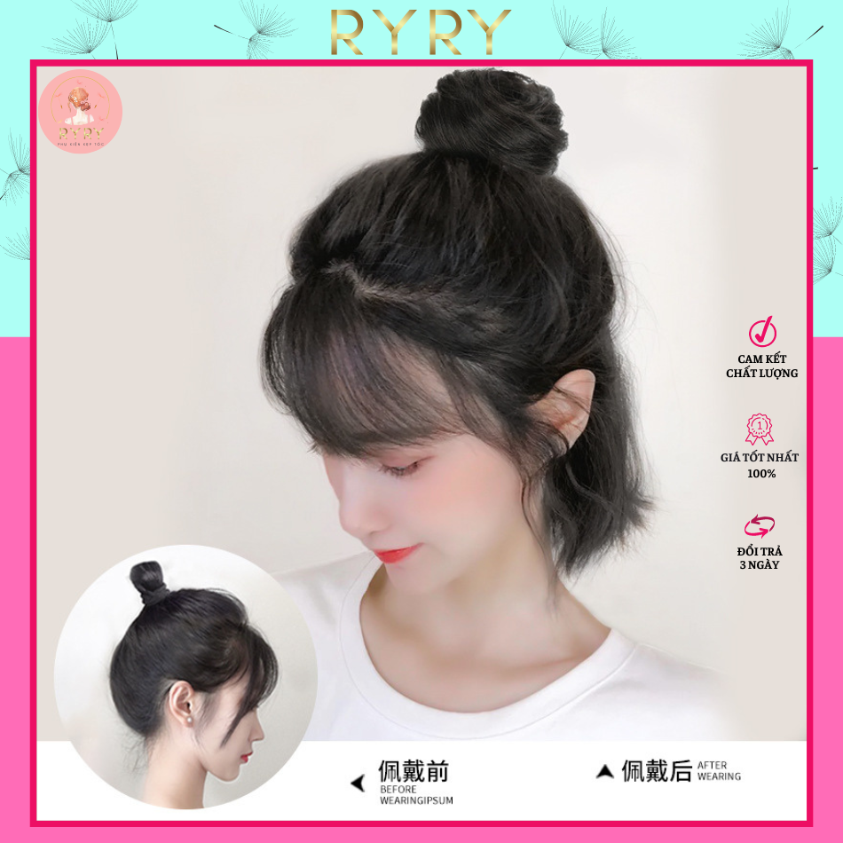 Búi tóc giả kiểu kẹp thời trang cho nữ