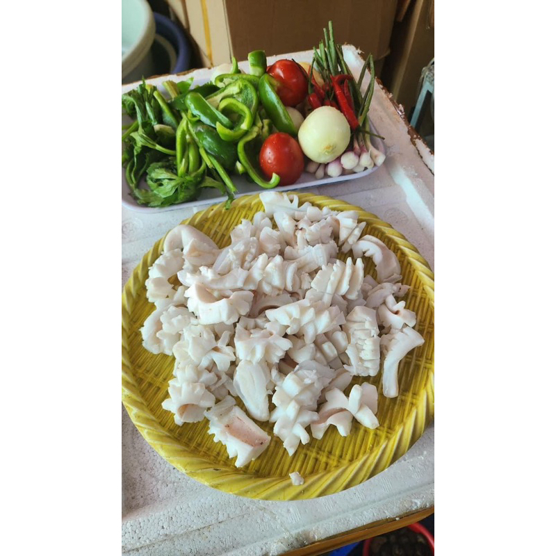 Đuôi mực ống đại dương bự chà bá Bịch 1kg net 9  (giao tphcm)