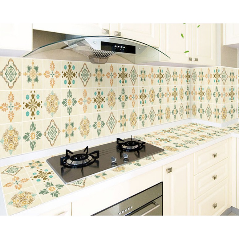 giấy dán bếp hoa văn loại dài 3m