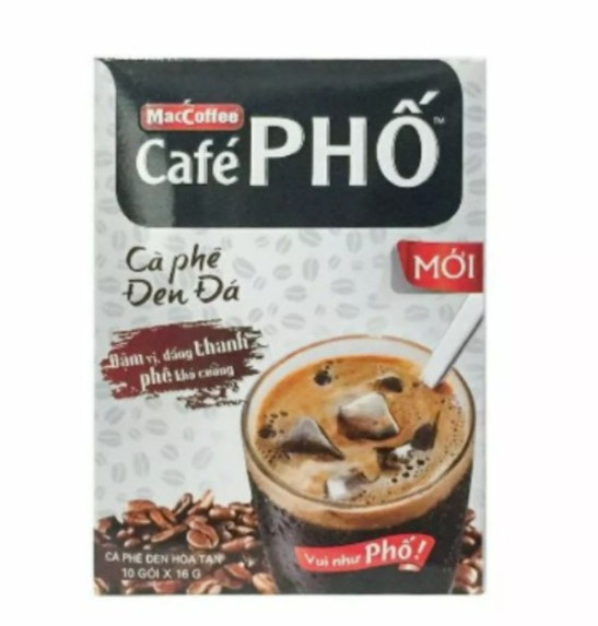 Cà Phê Phố Đen Đá ( Hộp 10 gói x 16g)