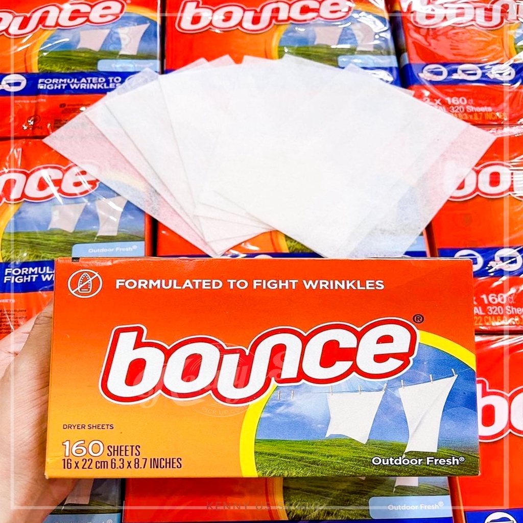 Giấy thơm quần áo Bounce chính hãng giúp mềm vải, không làm nhăn quần áo