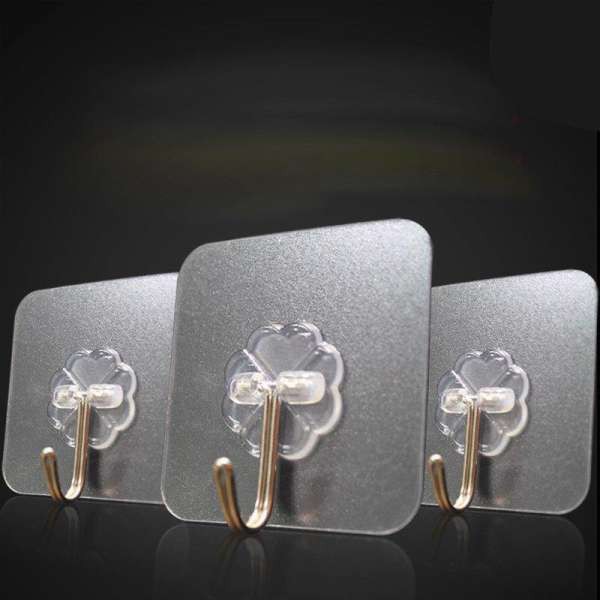 [Sỉ] Set 10 Móc Dán Tường Chịu Lực Siêu Dính Trong Suốt Siêu Chắc Treo Tường Quần Áo Mắc Màn Đa Năng
