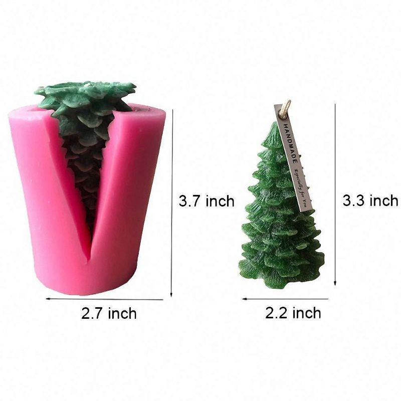 Khuôn Silicon 4D Cây Thông Làm Bánh Thạch