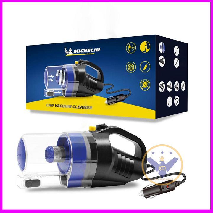 Máy hút bụi cao cấp cho ô tô nguồn 12v Michelin ML204 - độ ồn thấp, gọn nhẹ, nhiều đầu hút, công suất cao