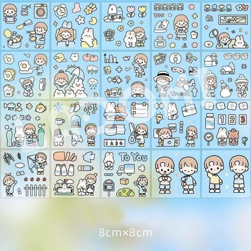 Sticker Dễ Thương Trang Trí Bình Nước