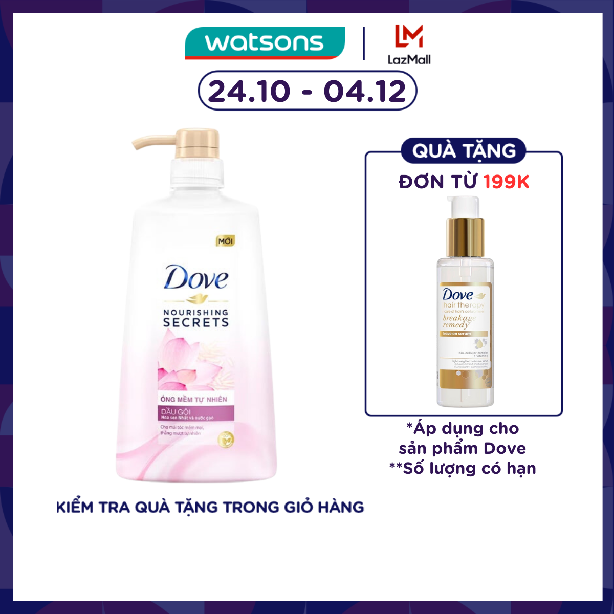 Dầu gội dove óng mềm tự nhiên 640g