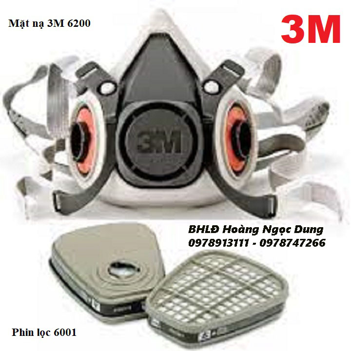 Combo 2 Phin lọc phòng độc 3M6001 , lọc độc , hóa chất , khói bụi