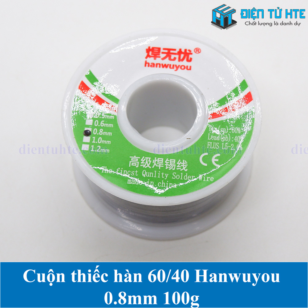 Cuộn thiếc hàn 60/40 hanwuyou 0.8mm 100g