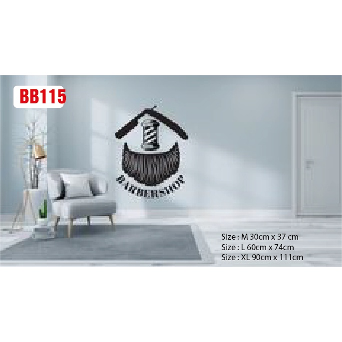 Decal dán làm đẹp cửa tiệm Barber và Salon P8