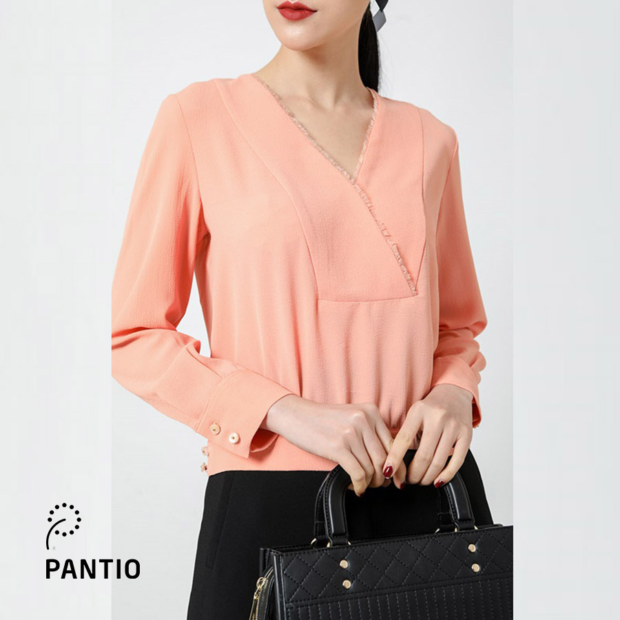 Áo sơ mi cổ tim cách điệu FAS31452 - PANTIO