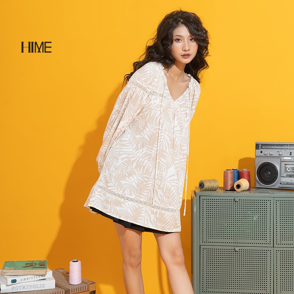 Áo sơ mi HIME thiết kế oversize dài tay H078