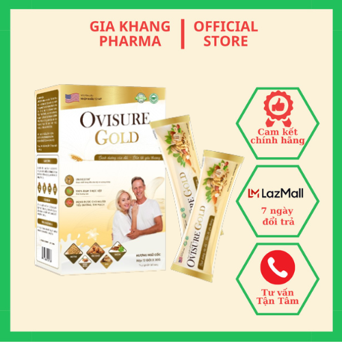 Sữa ovisure gold sữa hạt dinh dưỡng, 100% đạm thực vật bổ sung canxi - loại hộp giấy tiện dụng 360g