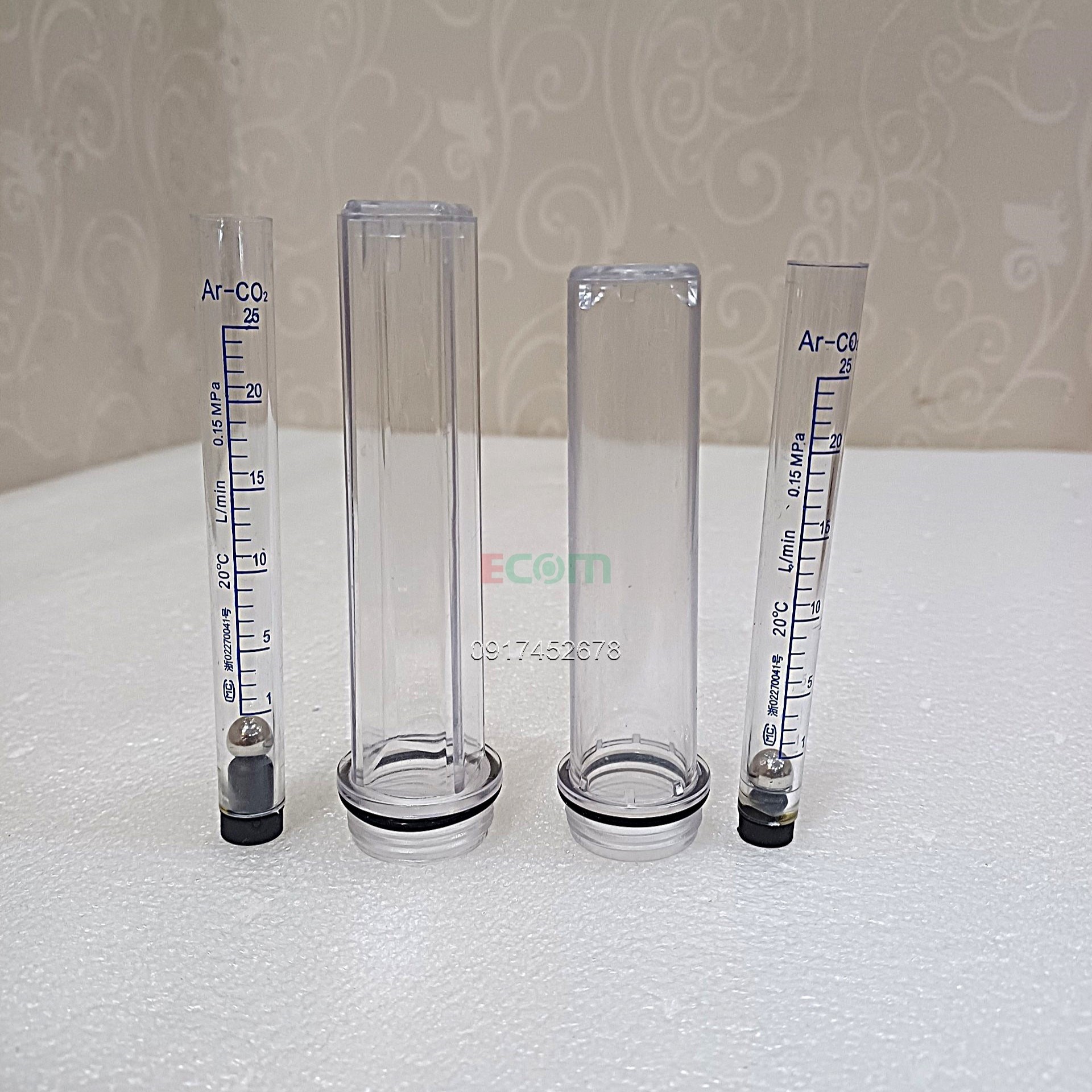 Ống đo lưu lượng khí đồng hồ Argon và CO2 (ống thủy đồng hồ/cột đo)