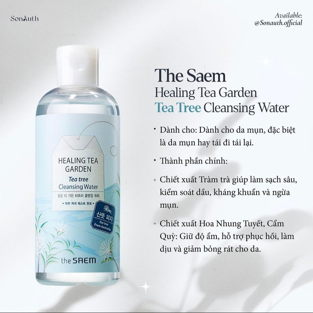 Nước tẩy trang The Saem Healing Tea Garden Cleansing Water 300ml