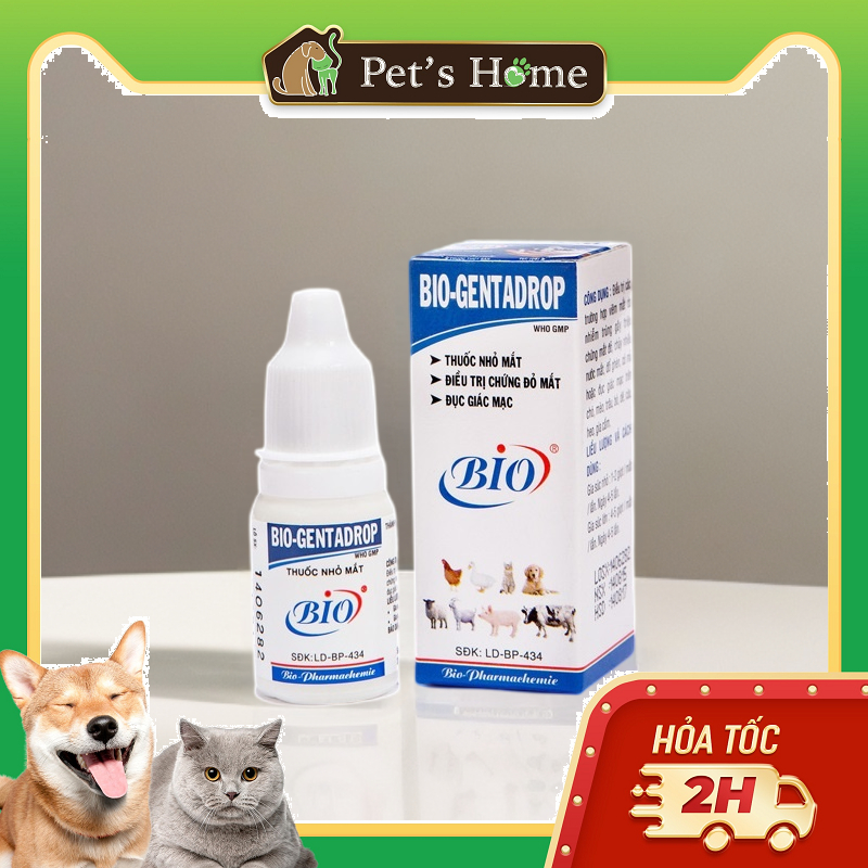 Nhỏ mắt Bio-Gentadrop cho chó mèo