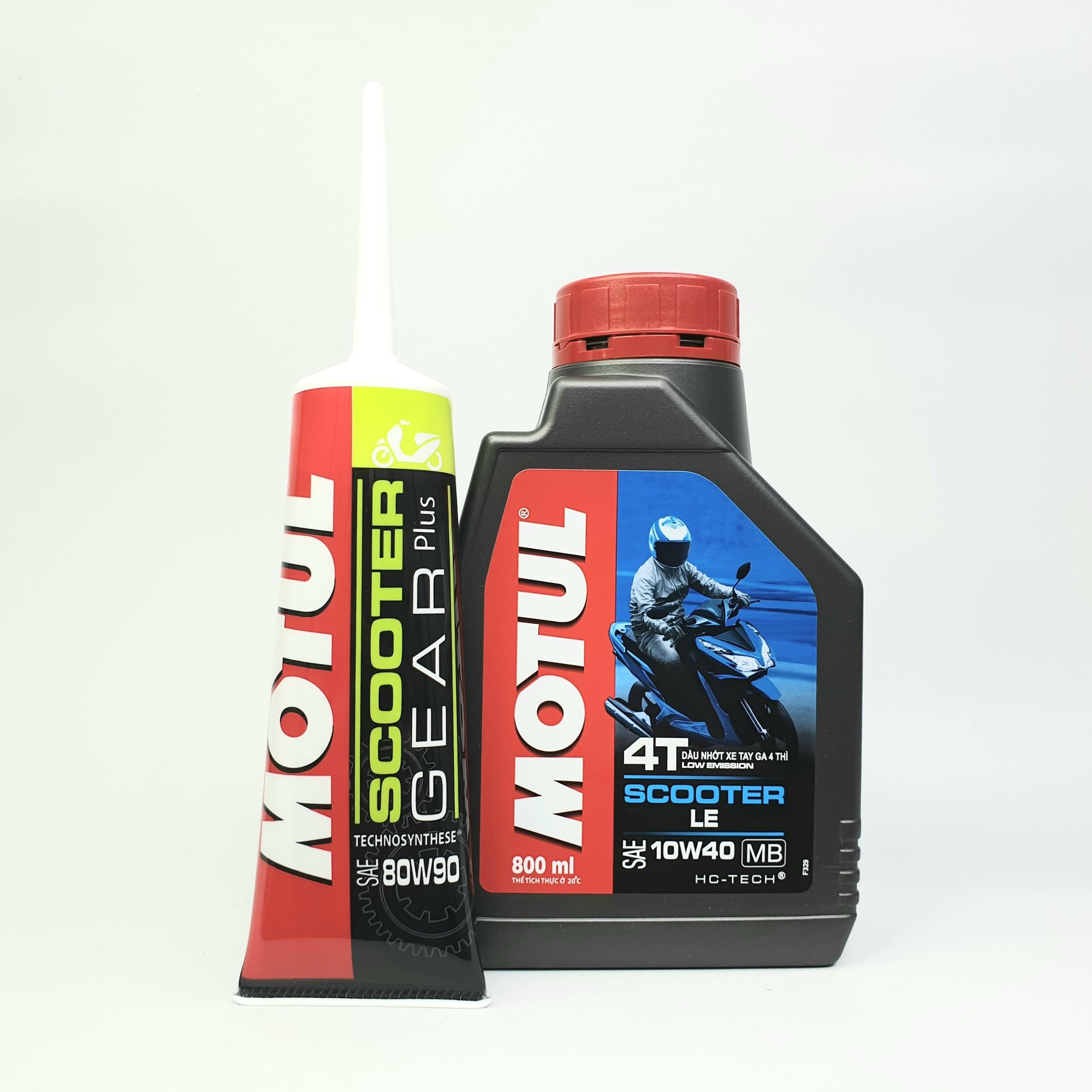 [HCM][SIÊU TIẾT KIỆM] Combo Nhớt tay ga Motul Scooter 10W40 800ml tặng Motul Gear Oil 80W90 120ml nhớt hộp số