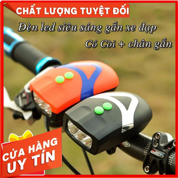 Đèn led chiếu sáng cho xe đạp kiêm còi