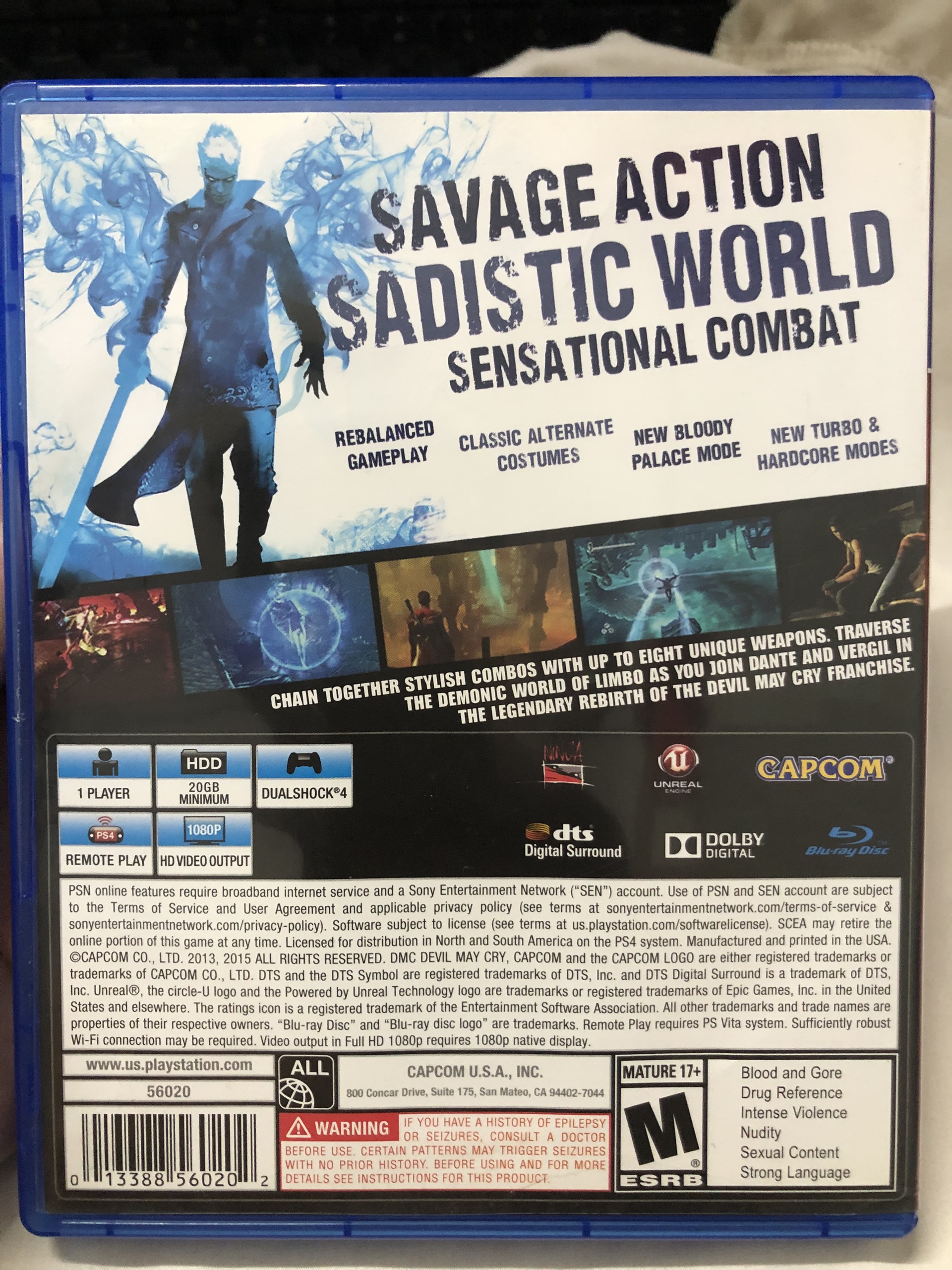 Đĩa game PS4 DMC DEFINITIVE EDITION (2HAND)