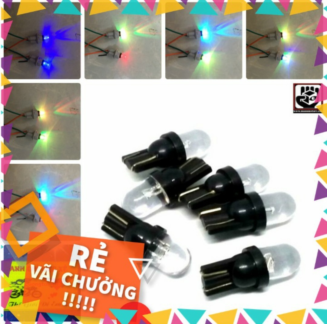 Led demi T10 nháy 7 màu - gắn demi winner hoặc xi nhan đều được-ĐÈN XI NHAN XE MÁY