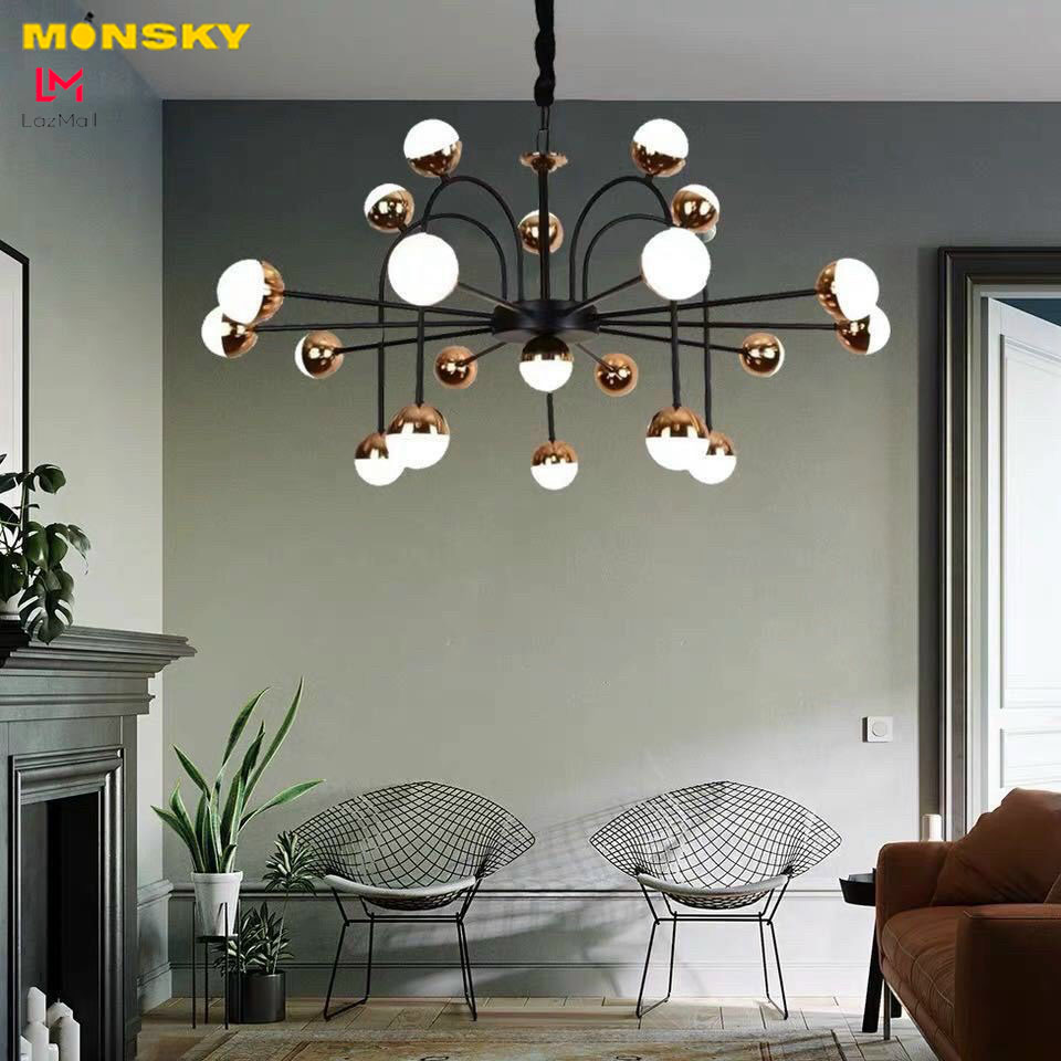 Đèn chùm MONSKY HELGA 21 bóng cao cấp trang trí nội thất hiện đại, sang trọng [ẢNH VIDEO THẬT 100%].