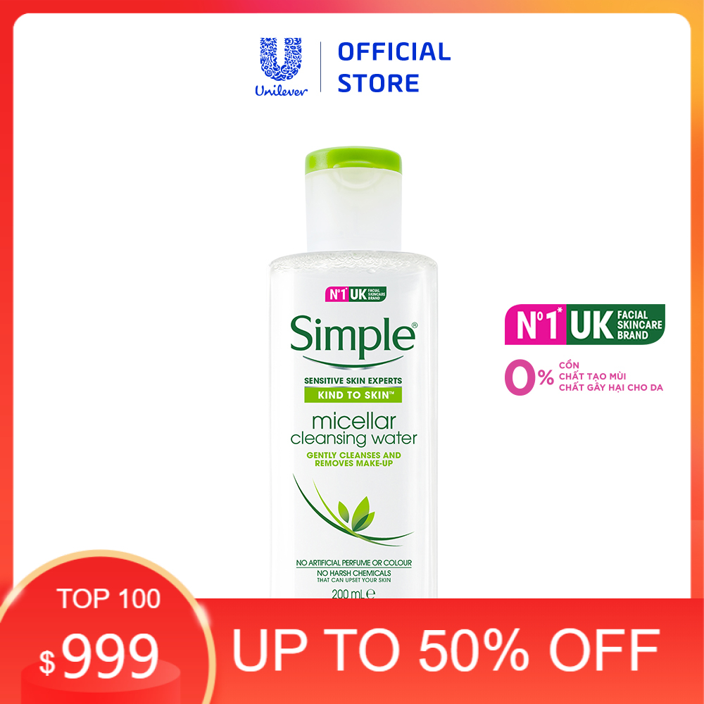 Nước Tẩy Trang Simple Micellar Water 200ml