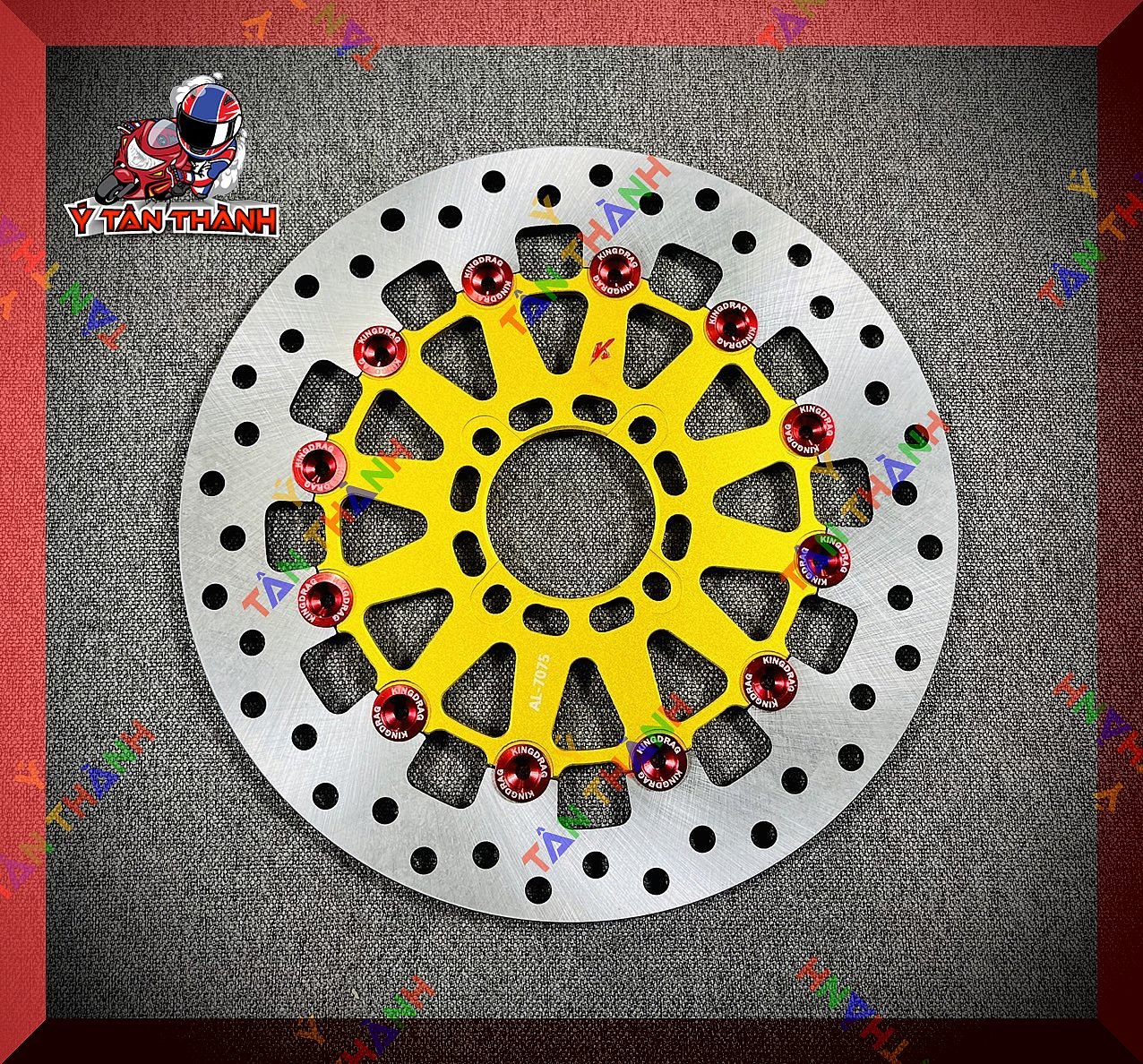 Đĩa thắng King Drag 267mm 12 long đền ĐỎ MS14