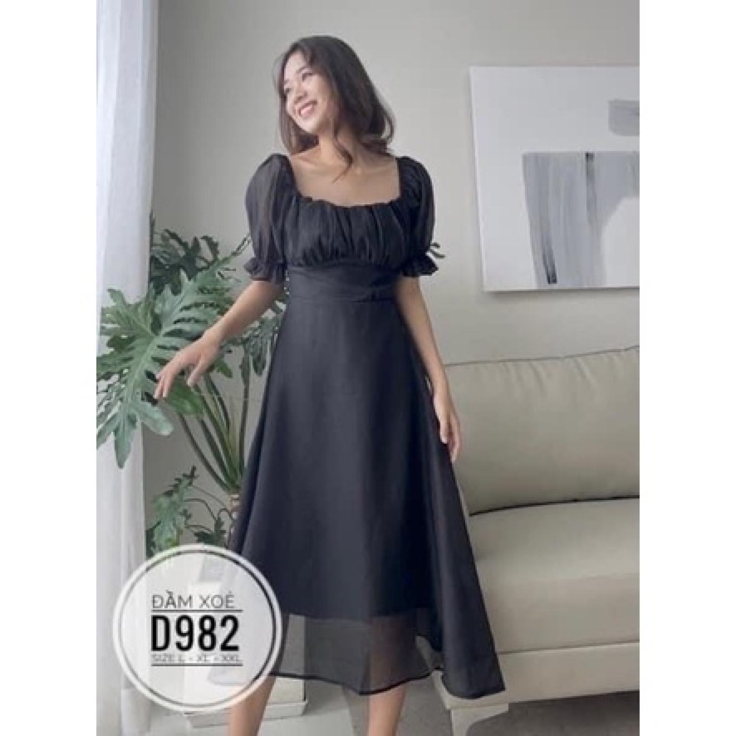SIÊU PHẨM (60-90KG) BIGSIZE MINSTORE.VN Đầm xoè D982 chất voan