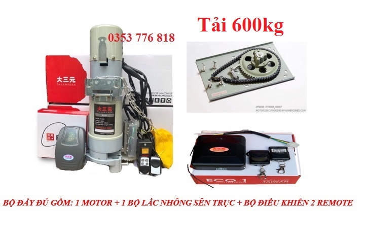[HCM]MOTOR CỬA CUỐN DASANYUAN DE600kg ĐÀI LOAN