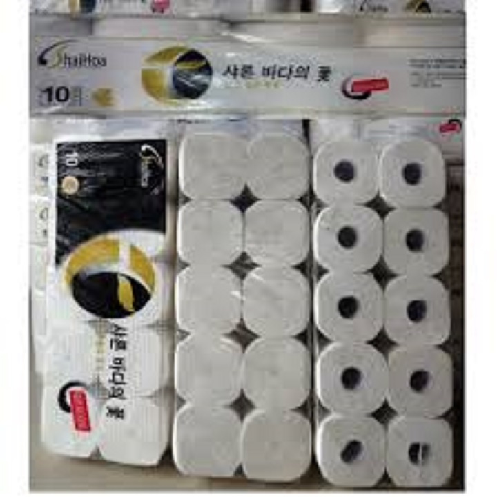 Giấy vệ sinh Hải Hoa không lõi (lốc 10 cuộn)