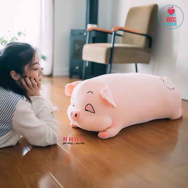 GẤU BÔNG HEO LƯỜI MỀM MỊN 50CM CHO BÉ